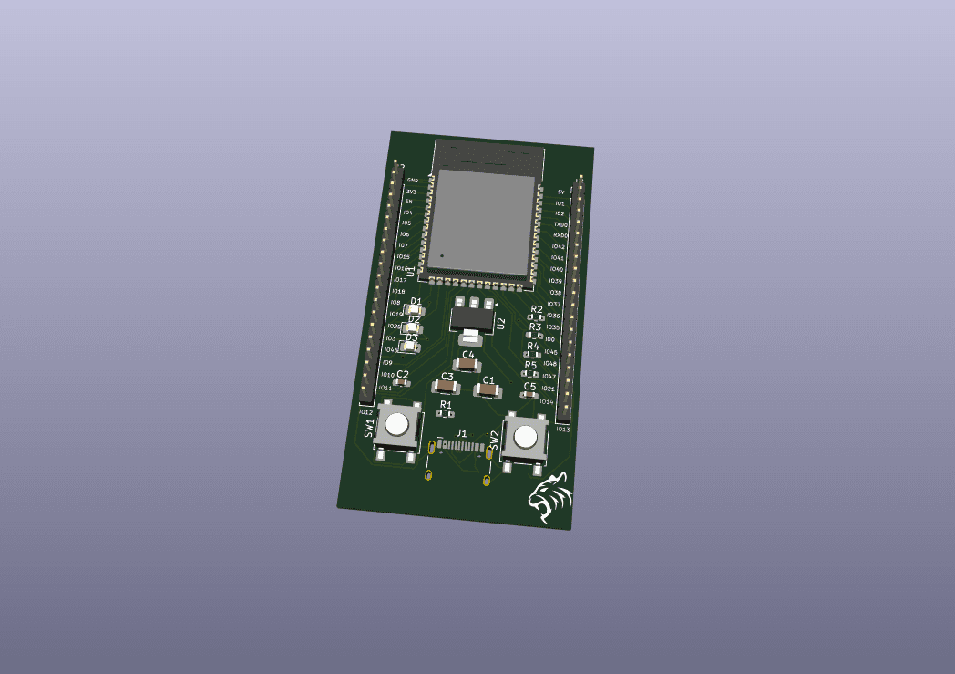 Custom ESP32-S3-WROOM-1 Development Board